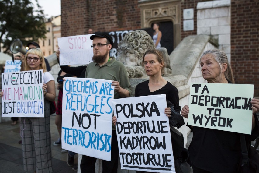 Kraków. Protest przeciwko deportacjom z Polski