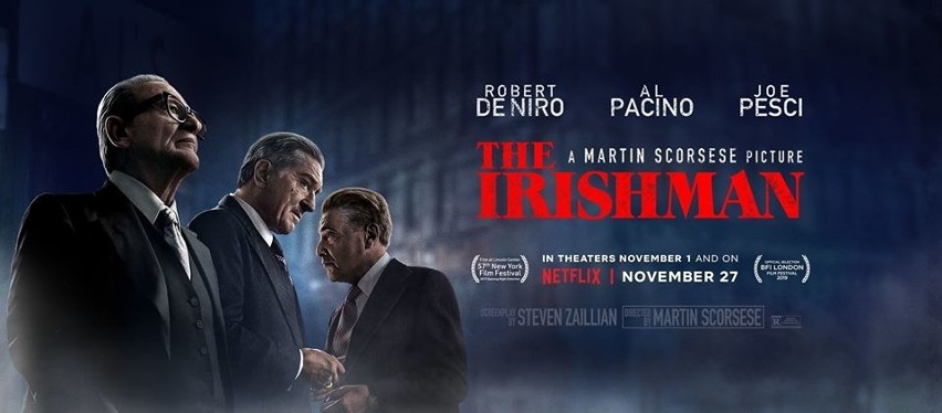 "Irlandczyka" można zobaczyć na platformie Netflix