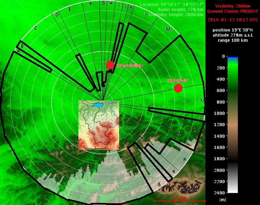 Obraz z radaru w Goczałkowicach