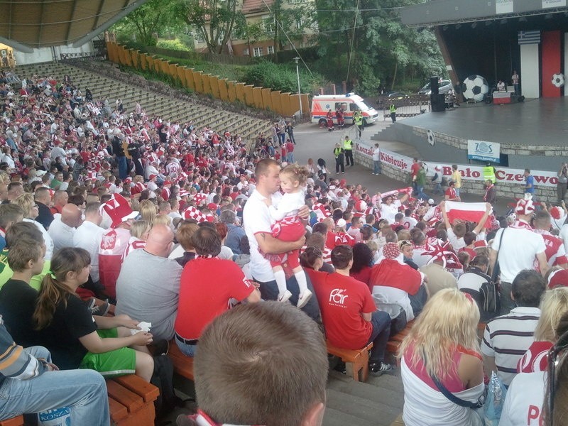 Euro 2012: Koszalinianie kibicują w amfiteatrze [zdjęcia, film]