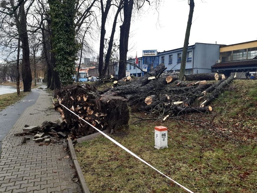 Huragan Ciara w Cieszynie zerwał dach Uniwersytetu Śląskiego