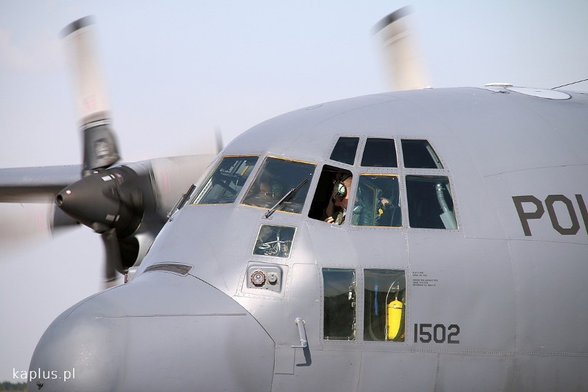 Samolot transportowy Lockheed C-130 E Hercules na lubelskim...