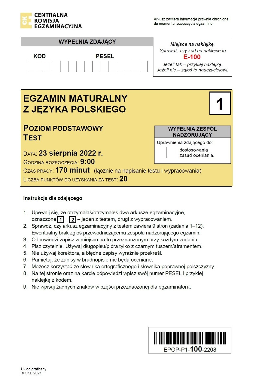 Matura poprawkowa 2022 za nami. Język polski poszedł uczniom dobrze? Zobacz arkusz CKE. Jakie były tematy maturalne?