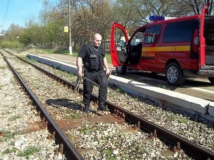 Strażnicy Miejscy często patrolują rejon torów kolejowych...
