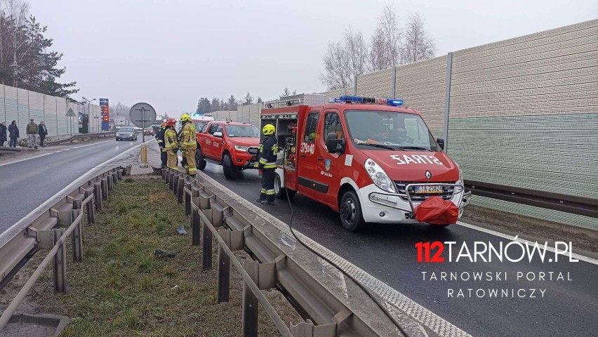 Do wypadku doszło na drodze wylotowej z Tarnowa w kierunku...