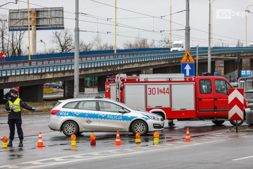 Wypadek w Szczecinie na ul. Gdańskiej - 19.03.2021