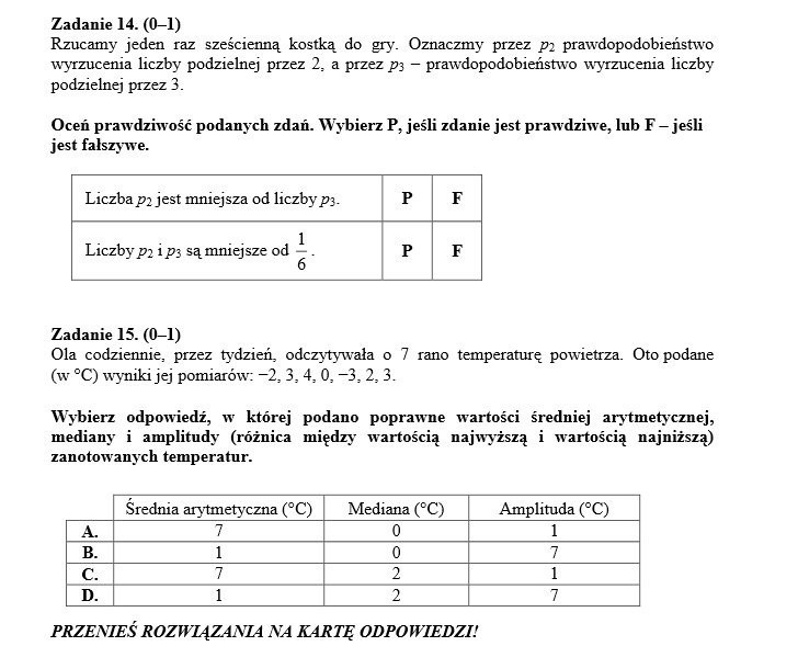 Egzamin gimnazjalny 2014 MATEMATYKA: Figury i potęgi na teście - ARKUSZE CKE - ODPOWIEDZI - KLUCZ