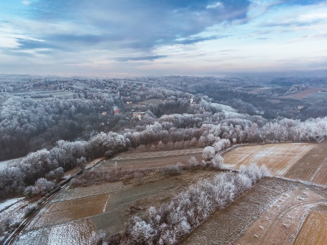 Korzkiew - zimowe krajobrazy w gminie Zielonki