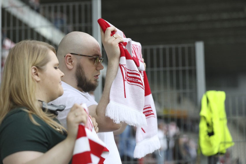 Kibice na stadionie Cracovii