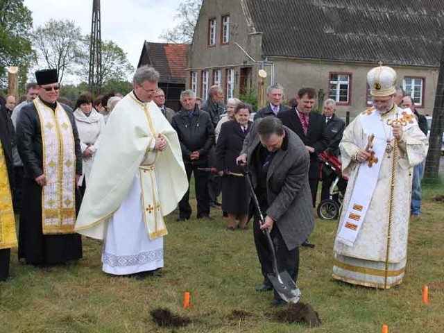 Ziemię w Bielicy, gdzie stanie cerkiew poświęcił ks. bp Włodzimierz Juszczak, ordynariusz greckokatolickiej wrocławsko-gdańskiej diecezji.