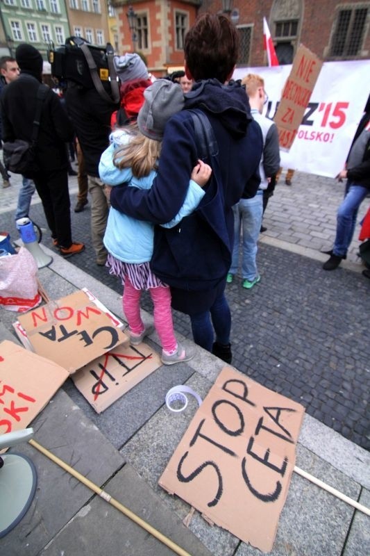 Protest na Rynku przeciwko TTIP i CETA