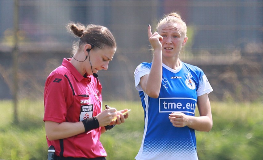 Katarzyna Konat strzeliła dwa gole w meczu z Rekordem