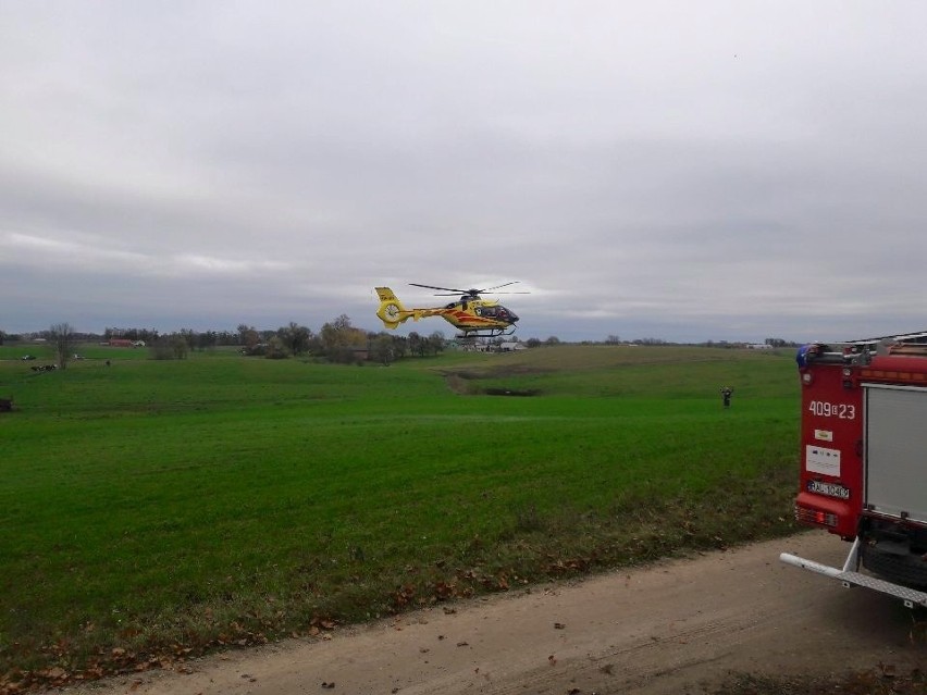 Bargłów Kościelny. Wypadek drogowy. LPR zabrało...