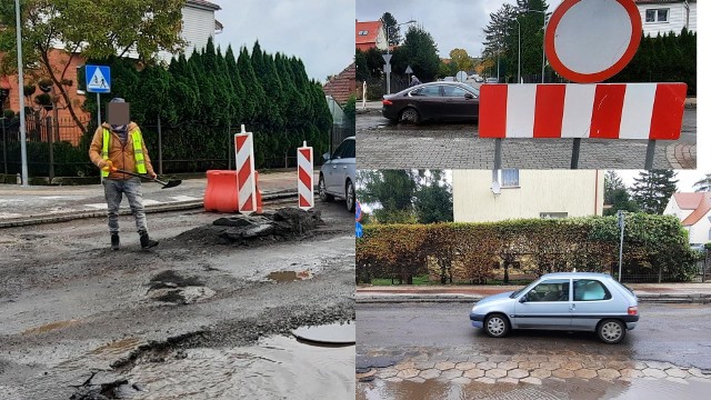 Zamykają dla ruchu ulicę Traugutta w Koszalinie. Po deszczu jest tam niebezpiecznie