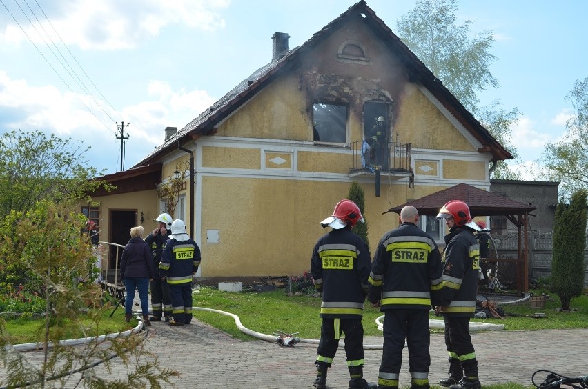 Pożar domu w Kluczach