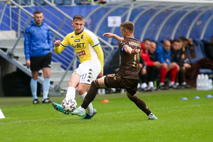 Motor Lublin kontynuuje zwycięską serię. Żółto-biało-niebiescy pokonali Garbarnię Kraków 3:0. Zobacz zdjęcia