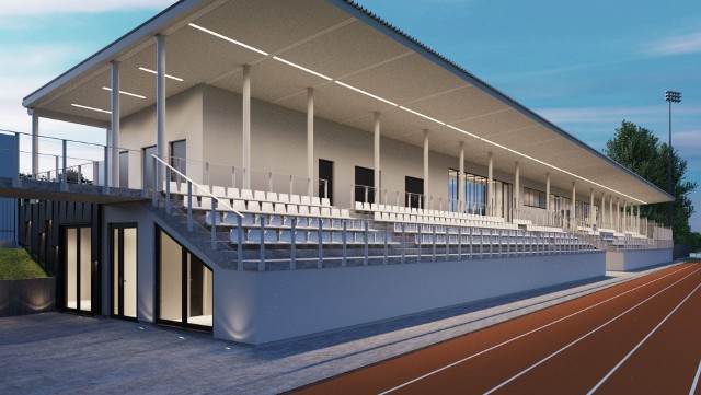 Stadion w Busku-Zdroju. Tak ma wyglądać we wrześniu 2022 roku.