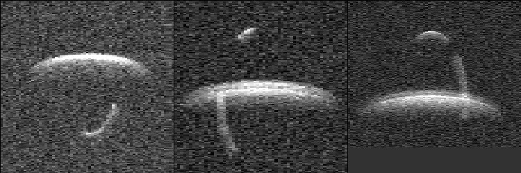 Radarowe zdjęcia asteroidy 1999KW4 wykonane w Goldstone...