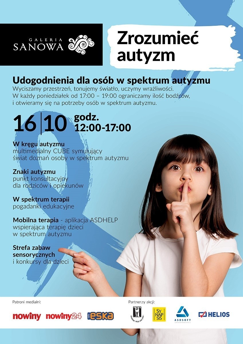 W sobotę event "Zrozumieć autyzm" w Galerii Sanowa w...