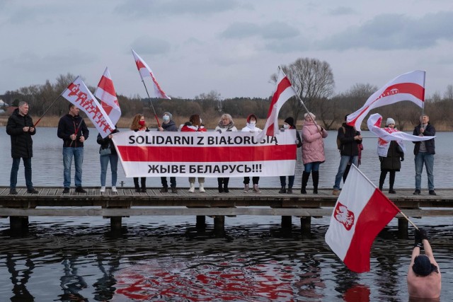 Morsowanie na Dojlidach solidarnie z Białorusią