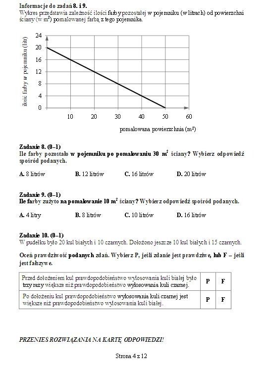 EGZAMIN GIMNAZJALNY 2013. Test matematyczno-przyrodniczy [ARKUSZ, ODPOWIEDZI]