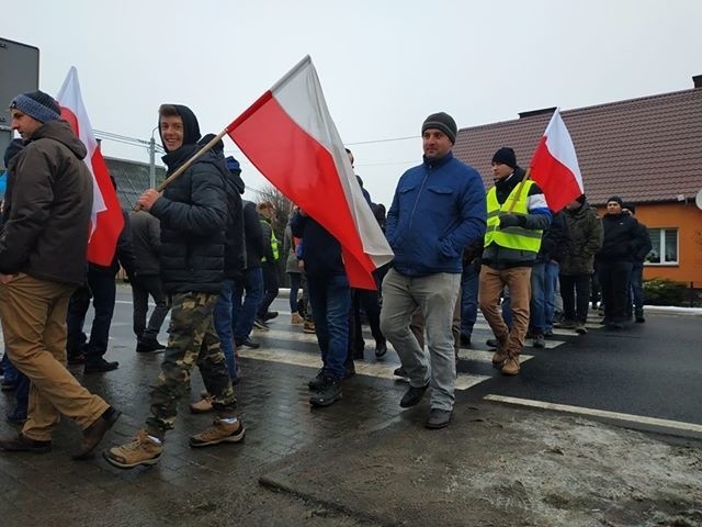 Protest rolników w miejscowości Rychnowy [28.01.2019]