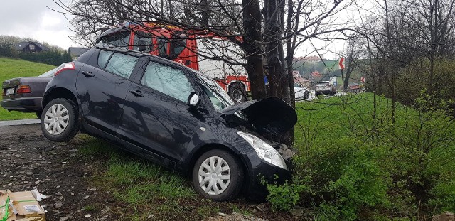 Wypadek na serpentynach na krajowej siódemce w Michałowicach