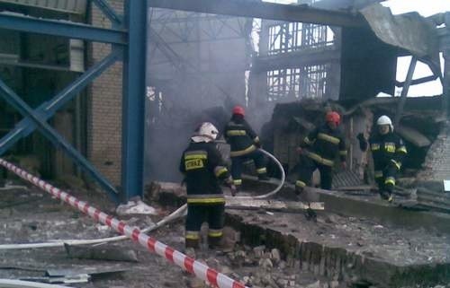 Eksplozja w elektrowni koło Gryfina: to był wielki słup ognia, budynki zmiotło z powierzchni ziemi