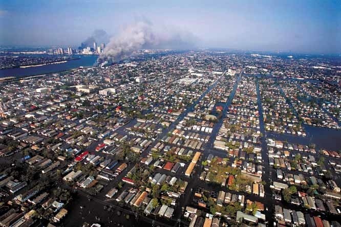 Nowy Orlean w stanie Luizjana po przejściu huraganu Katrina...