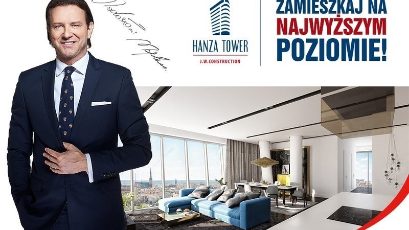 Radosław Majdan twarzą Hanza Tower