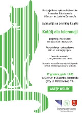 Premiera książki Kot(d) dla tolerancji w Centrum im. L. Zamenhofa