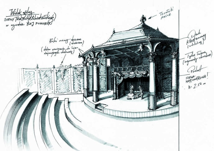 Amfiteatr elżbietański w ogrodzie „Baja Pomorskiego” ma być gotowy na początku października tego roku
