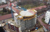 Wizyta na budowie oddziałów zakaźnych w szpitalu wojewódzkim przy ulicy Arkońskiej w Szczecinie                                          