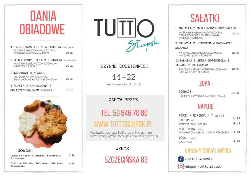 Tutto Pizza - Słupsk. Pizza, burgery, dania obiadowe, sałatki