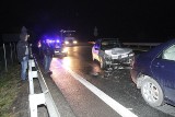 Wypadek na łączniku S8 w pobliżu Ramiszowa [ZDJĘCIA]