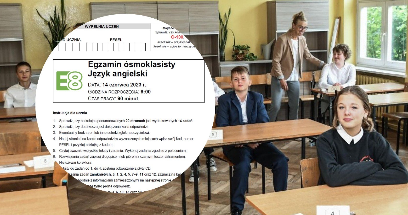 Egzamin ósmoklasisty 2023: język angielski w terminie dodatkowym