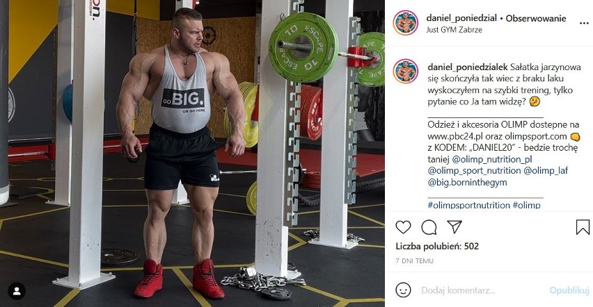 Daniel Poniedziałek, mistrz świata i Europy IFBB do 100 kg...