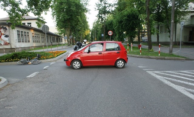 Ranna w wypadku rowerzystka trafiła do szpitala