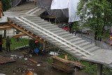 Nowy Sącz. Kładka na ul. Nawojowskiej ma już nowe schody [ZDJĘCIA]