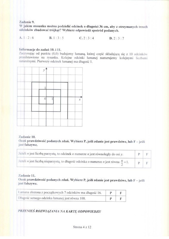 Egzamin gimnazjalny 2012: matematyka ARKUSZ...