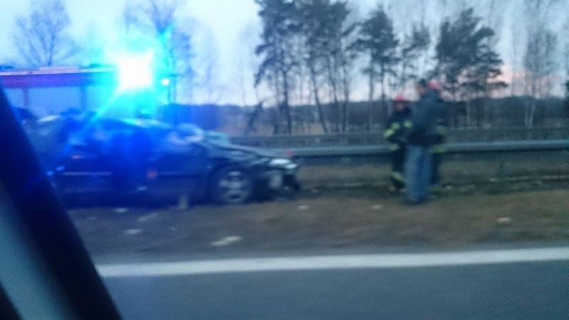 Wypadek na autostradzie A4 w rejonie Trzebini