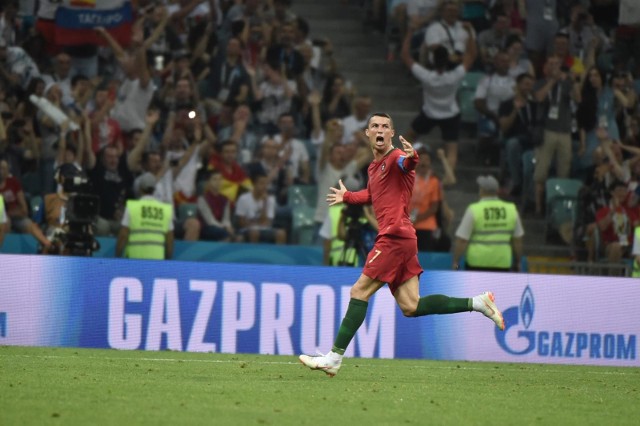 15.06.2018 soczimistrzostwa swiata mecz  pomiedzy reprezentacja portugalii  a hiszpanii - portugalia hiszpania - rozegrany na stadionie fisht w soczi - stadion olimpijskinz cristiano ronaldo wolrd cup match beetwen portugal and spainfot. bartek syta / polska press