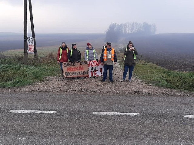 Mieszkańcy Sielca Biskupiego po raz kolejny protestowali przeciw budowie biogazowni