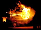 Pożar samochodu na ul. Kotuli w Rzeszowie. Film Internauty