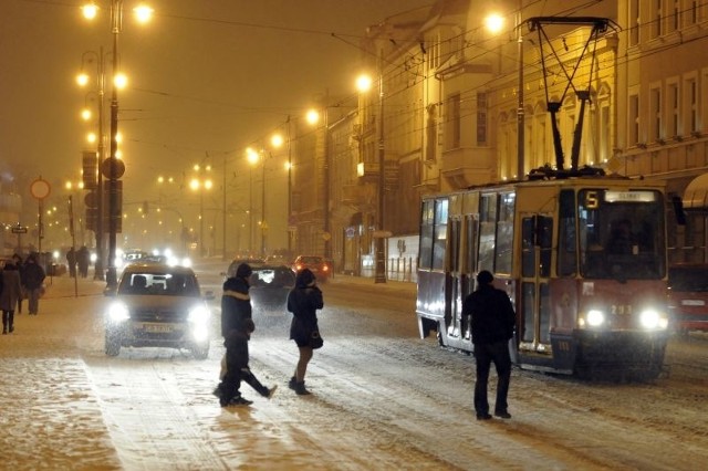 Bydgoszcz znów zasypana śniegiem