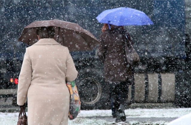 23.11.2015 wroclawgazeta wroclawskawroclaw, intensywne popoludniowe opady sniegujaroslaw jakubczak/polska presspierwszy snieg zima opady samochod parasol wroclaw ulice