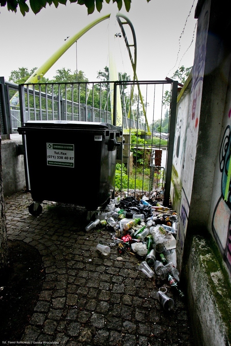 Wrocław: Wyspa Słodowa po nocnej wizycie jej obrońców (ZDJĘCIA)