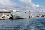 Hiszpański okręt "Ysabel" z pomocą dla Ukrainy dobił do portu w Gdyni