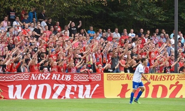 Kibice na meczu Zawisza Rzgów - Widzew Łódź