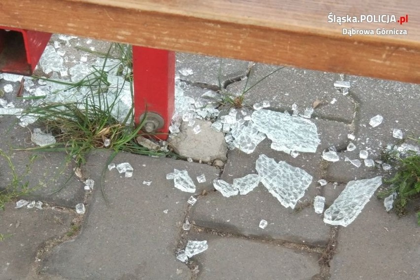 Dąbrowa Górnicza: wandale zniszczyli przystanek w dzielnicy Gołonóg. Zatrzymała ich policja